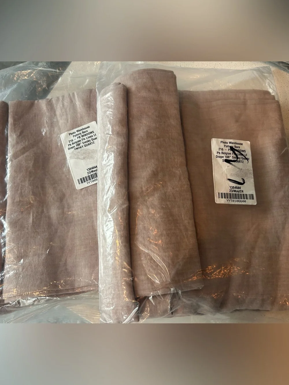 Pottery Barn Belgian Flax Linen Curtain Set 100